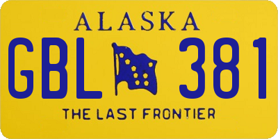 AK license plate GBL381