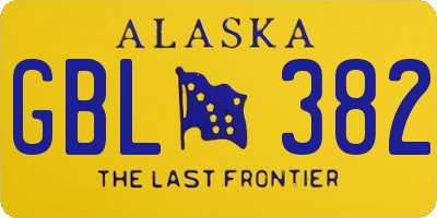 AK license plate GBL382