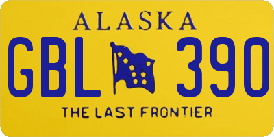 AK license plate GBL390