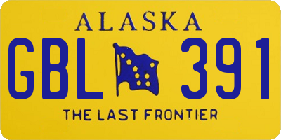 AK license plate GBL391