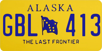 AK license plate GBL413