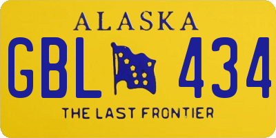 AK license plate GBL434
