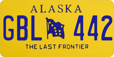 AK license plate GBL442