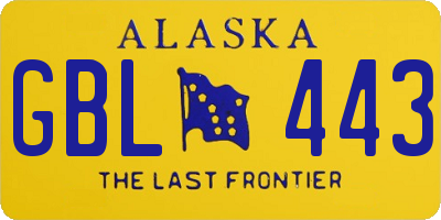 AK license plate GBL443