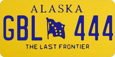AK license plate GBL444