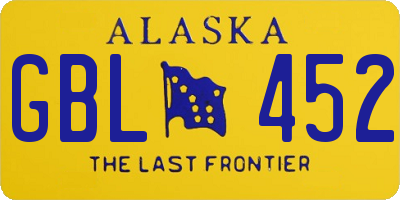 AK license plate GBL452