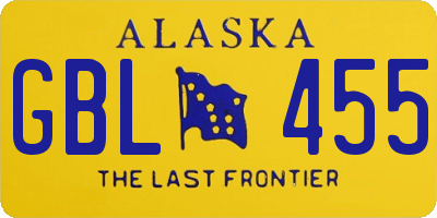 AK license plate GBL455