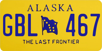 AK license plate GBL467