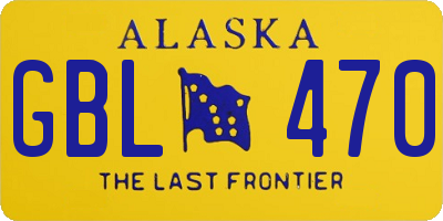 AK license plate GBL470