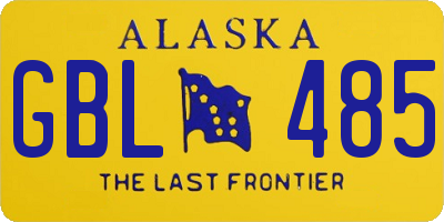AK license plate GBL485