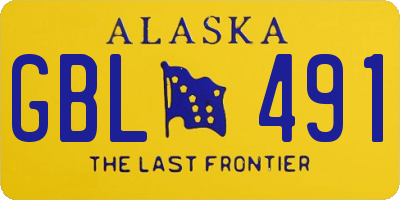 AK license plate GBL491