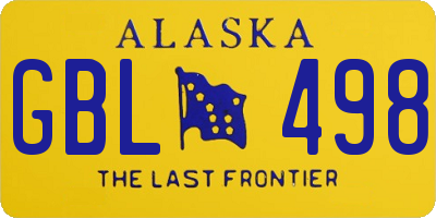 AK license plate GBL498