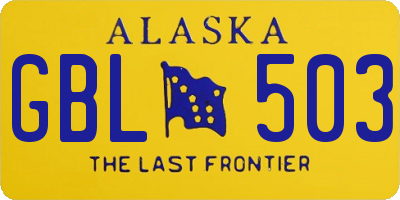 AK license plate GBL503