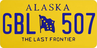 AK license plate GBL507