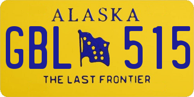 AK license plate GBL515