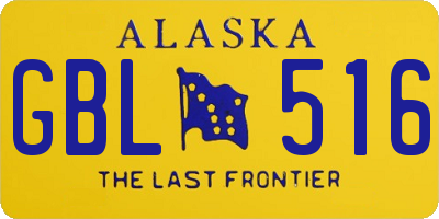 AK license plate GBL516