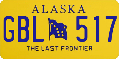 AK license plate GBL517