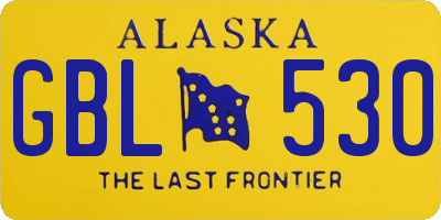 AK license plate GBL530