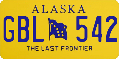 AK license plate GBL542