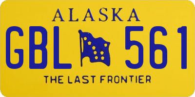 AK license plate GBL561