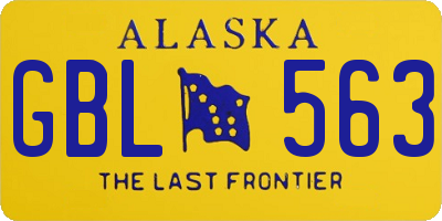 AK license plate GBL563