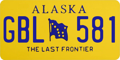 AK license plate GBL581
