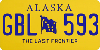 AK license plate GBL593