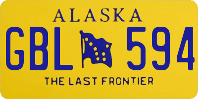 AK license plate GBL594