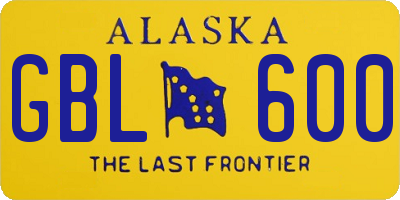 AK license plate GBL600