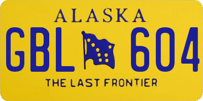 AK license plate GBL604