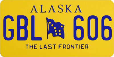 AK license plate GBL606