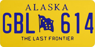 AK license plate GBL614