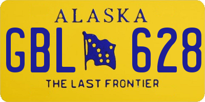 AK license plate GBL628