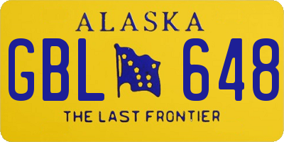 AK license plate GBL648