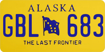 AK license plate GBL683