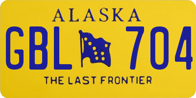 AK license plate GBL704