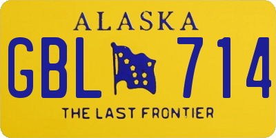 AK license plate GBL714