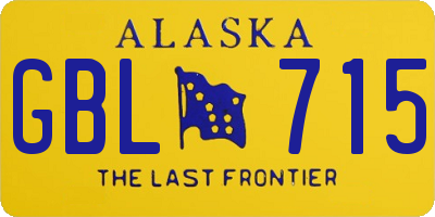 AK license plate GBL715