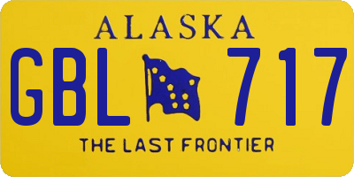 AK license plate GBL717