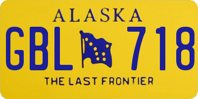 AK license plate GBL718