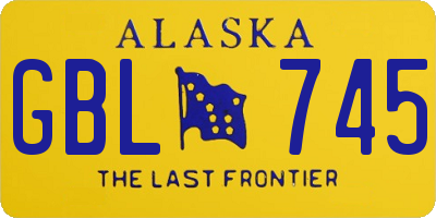 AK license plate GBL745