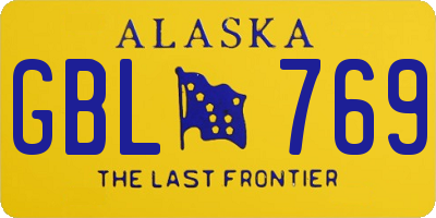 AK license plate GBL769