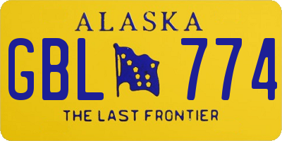 AK license plate GBL774