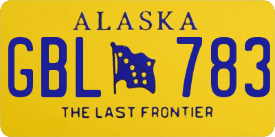 AK license plate GBL783