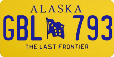 AK license plate GBL793