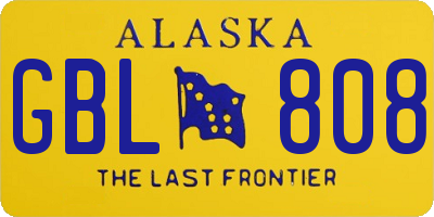 AK license plate GBL808