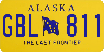 AK license plate GBL811