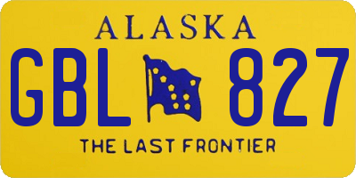 AK license plate GBL827