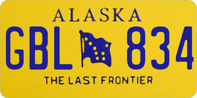 AK license plate GBL834