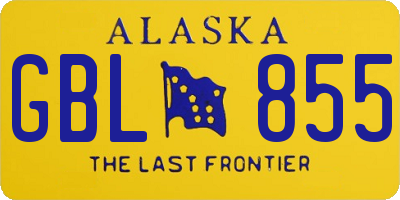 AK license plate GBL855